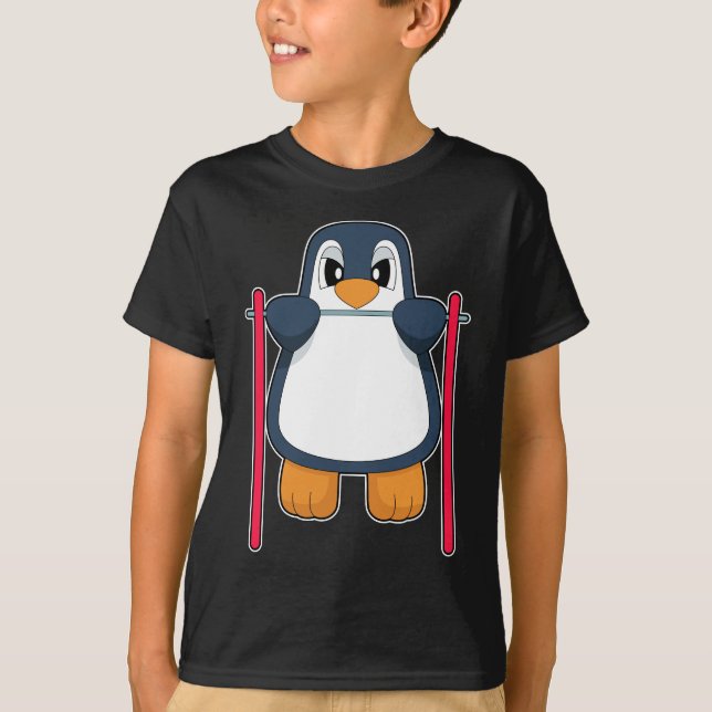Penguin BodyBuilder Drag upp T Shirt (Framsida)
