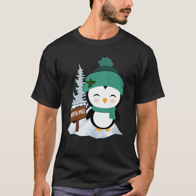 Penguin-Borttappaden i Nordpolen Penguin T Shirt (Framsida)