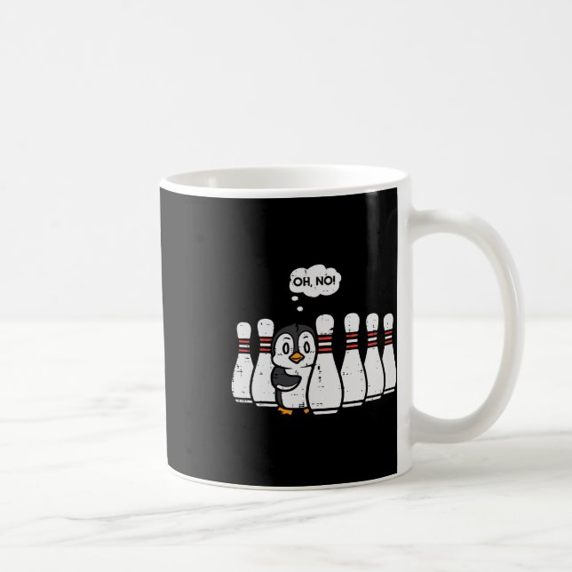 Penguin Bowling Stift Oh No Funny Bowlareare Playe Kaffemugg (Höger)