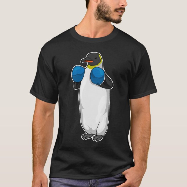 Penguin Boxer Boxing handskar T Shirt (Framsida)