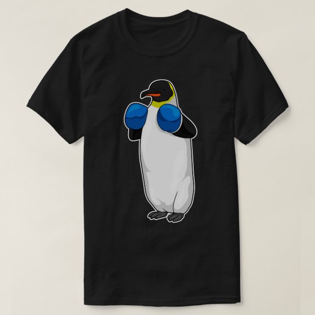 Penguin Boxer Boxing handskar T Shirt (Design framsida)