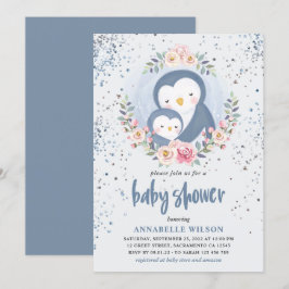Penguin Boy Shower Inbjudningar