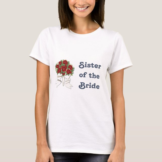 Penguin Bröllop - Bride - Sister T-shirt (Framsida)