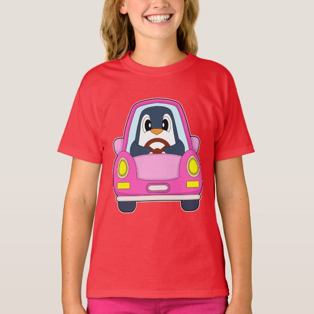 Penguin Car T Shirt (Framsida)
