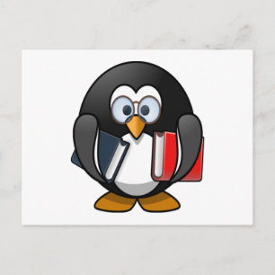 Penguin Carrying Bokar Vykort