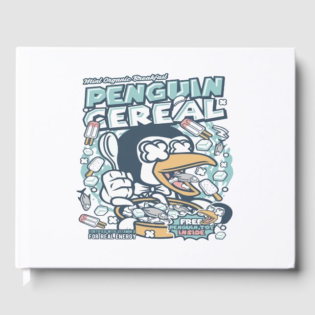 Penguin Cereal Box Gästböcker (Framsida)