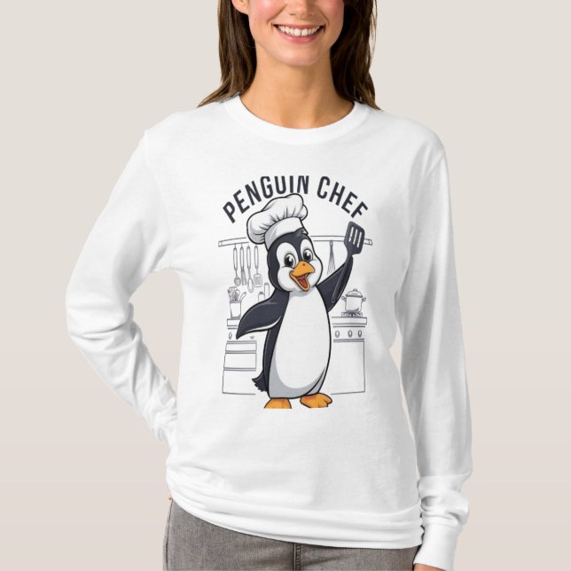 Penguin Chef T Shirt (Framsida)