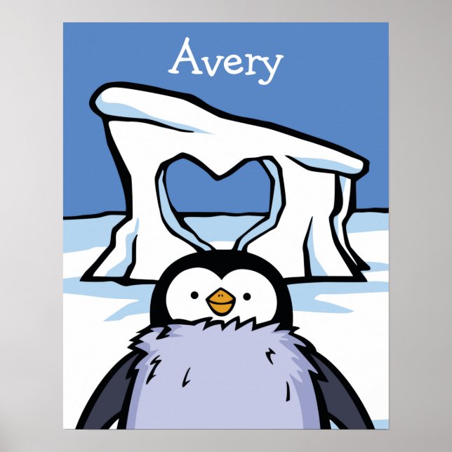 Penguin Chick Heart Poster (Framsidan)