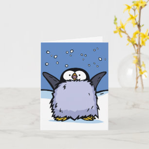 Penguin Chick Lycklig-hälsningskort Kort
