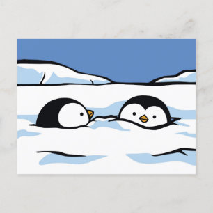 Penguin Chick Snö Deep-kort Vykort