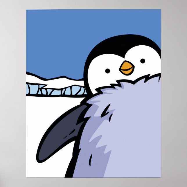 Penguin Chick Stäng upp Poster (Framsidan)