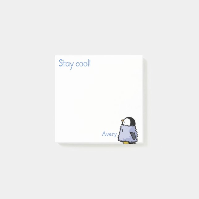 Penguin Chick Tittar PostIT-anteckningar Post-it Block (Framsida)