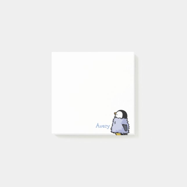 Penguin Chick Tittar PostIT-anteckningar Post-it Block (Framsida)