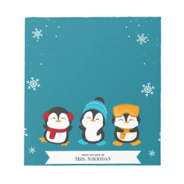 Penguin Christmas Holiday From The Desk Of Notepad Anteckningsblock