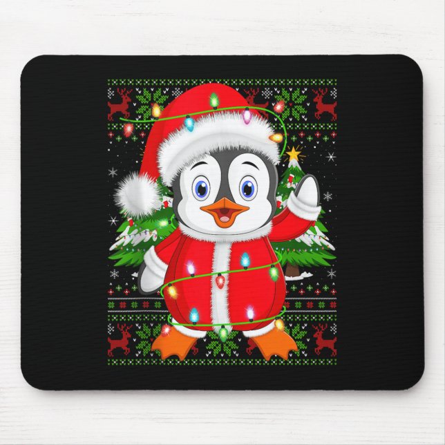 Penguin Christmas Lights Santa Costume Ugly Xmas S Musmatta (Framsidan)