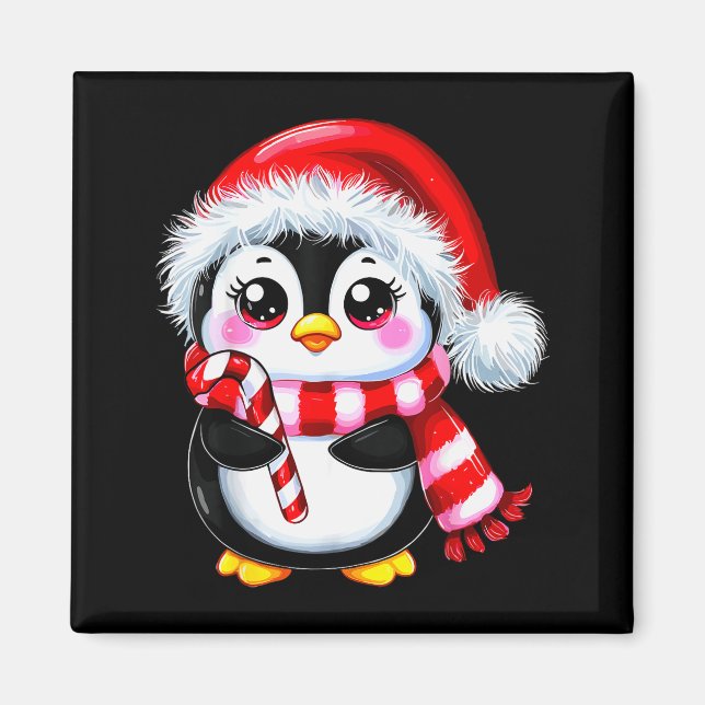 Penguin Christmas Lover Uni-adult Black Small Mode Magnet (Framsidan)