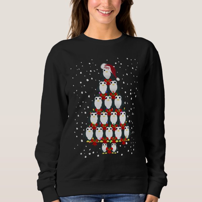 Penguin Christmas Tree Merry Christmas Xmas 2022 M T Shirt (Framsida)