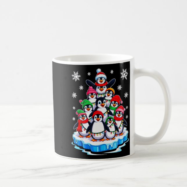 Penguin Christmas Tree Penguin Lover Xmas For Men  Kaffemugg (Höger)