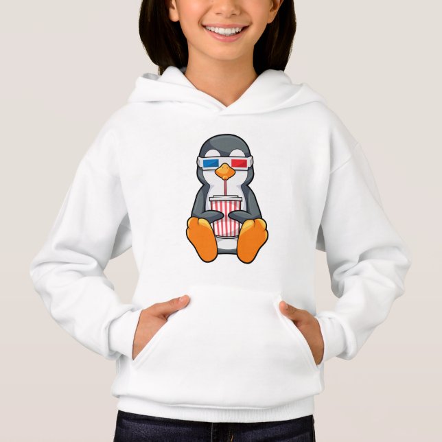 Penguin Cinema Glasses Drinking kopp T Shirt (Framsida)