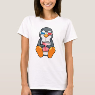 Penguin Cinema Glasses Drinking kopp T Shirt