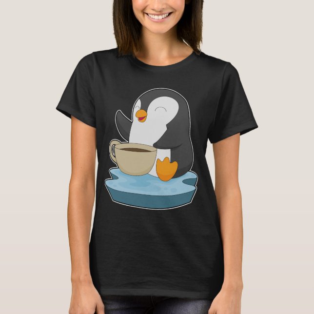 Penguin Coffee Kopp T Shirt (Framsida)