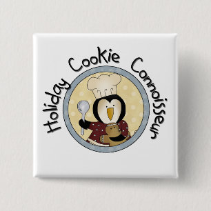Penguin Cookie Connoisseur T-shirts och Gifts Knapp