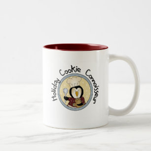 Penguin Cookie Connoisseur T-shirts och Gifts Två-Tonad Mugg