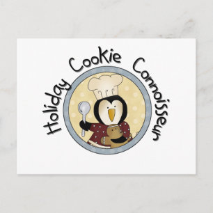 Penguin Cookie Connoisseur T-shirts och Gifts Vykort