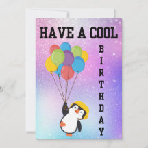 PENGUIN COOLA GRATTIS PÅ FÖDELSEDAGEN CARD