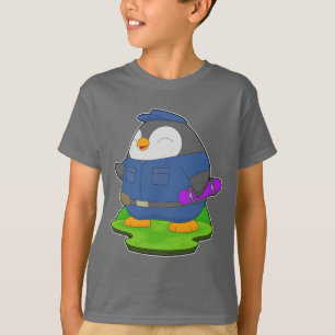 Penguin Cop Skateboard T Shirt