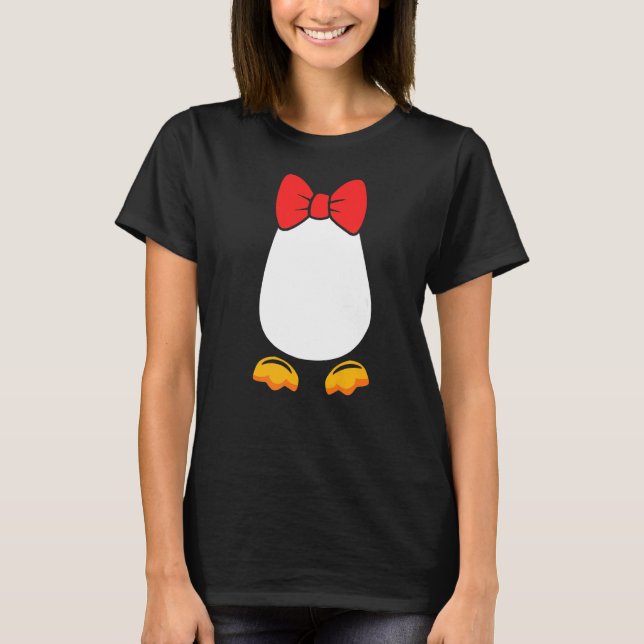 Penguin Costume Penguin Belly Tie Penguin T Shirt (Framsida)