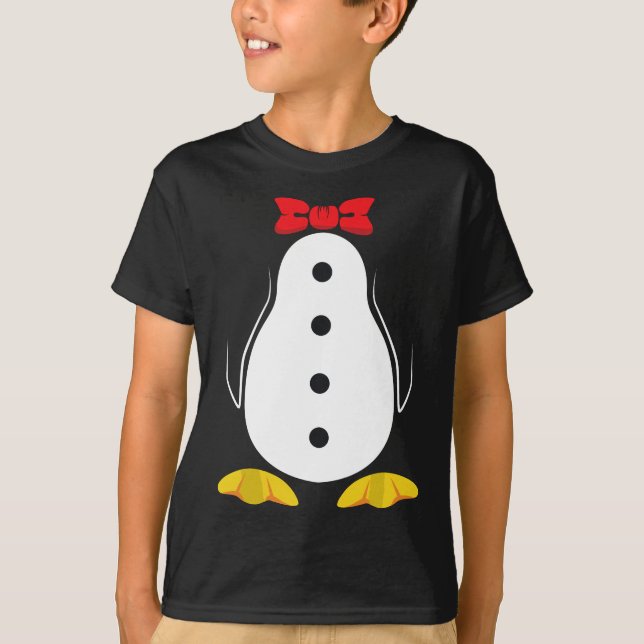 Penguin Costume Tuxedo Halloween Gift för Boys Gi T Shirt (Framsida)