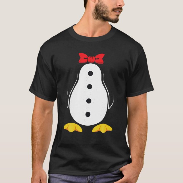 Penguin Costume Tuxedo Halloween Gift for Boys T Shirt (Framsida)