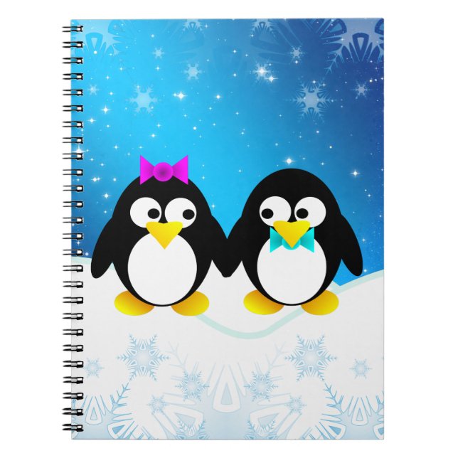Penguin Couple Anteckningsbok (Framsidan)