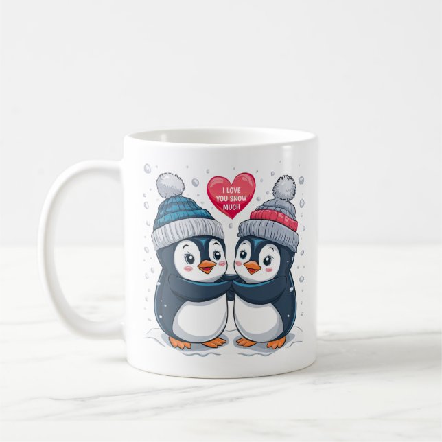 Penguin Couple Kaffemugg (Vänster)