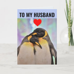PENGUIN COUPLE MAKE BIRTHDAY Greeting Card Kort