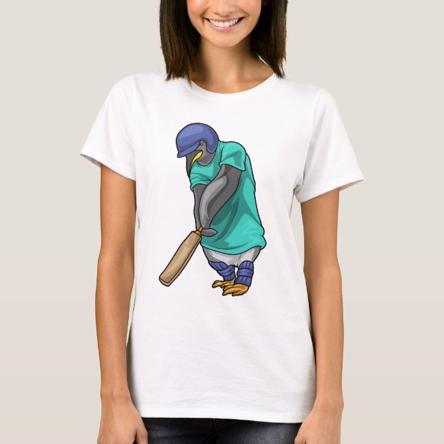 Penguin Cricket fladdermus T Shirt (Framsida)
