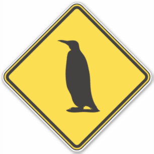 Penguin Crossing Klistermärken