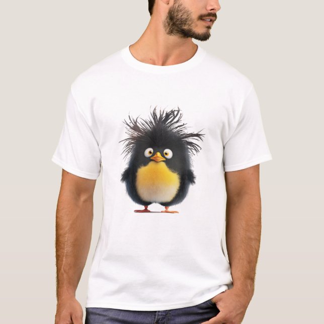 Penguin Cute Aduly Humous Illustration T Shirt (Framsida)