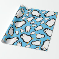 Penguin Cute Winter 1:a födelsedag Papper