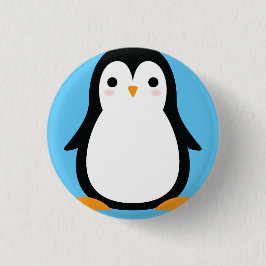 Penguin Cute Winter 1st Birthday Button Pin Knapp