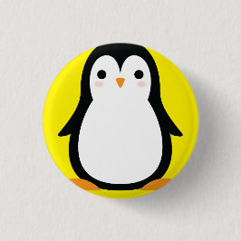 Penguin Cute Winter 1st Birthday Button Pin Knapp