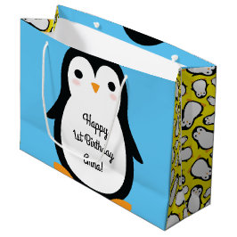 Penguin Cute Winter 1st Birthday Gift Bag