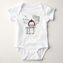 Penguin Cutie- Boy First Birthday T Shirt
