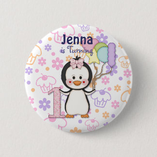 Penguin Cutie- Girl First Birthday Knapp