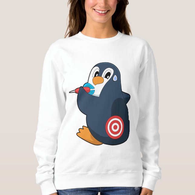 Penguin Darts Dartboard T Shirt (Framsida)
