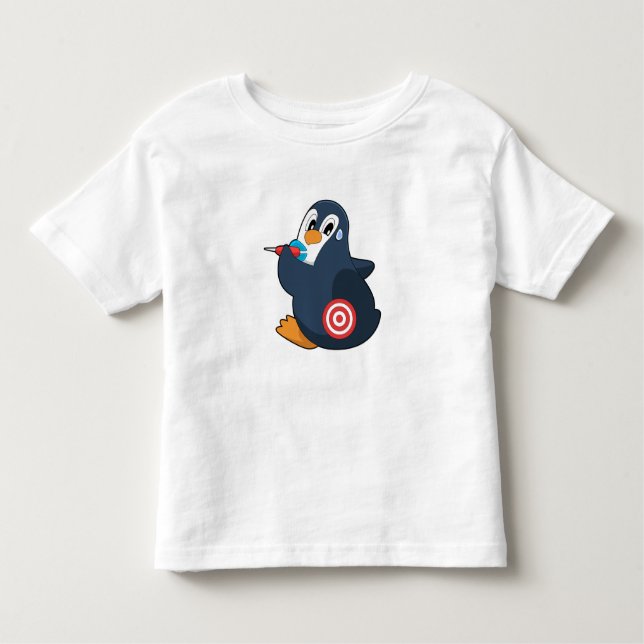 Penguin Darts Dartboard T Shirt (Framsida)