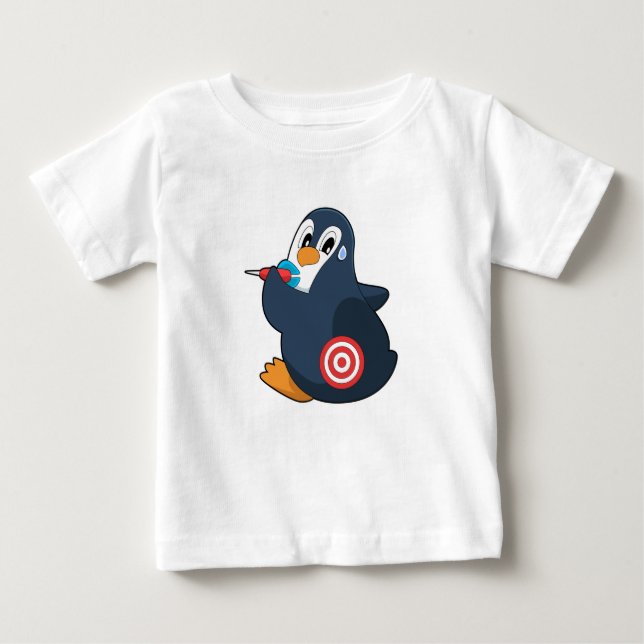 Penguin Darts Dartboard T Shirt (Framsida)