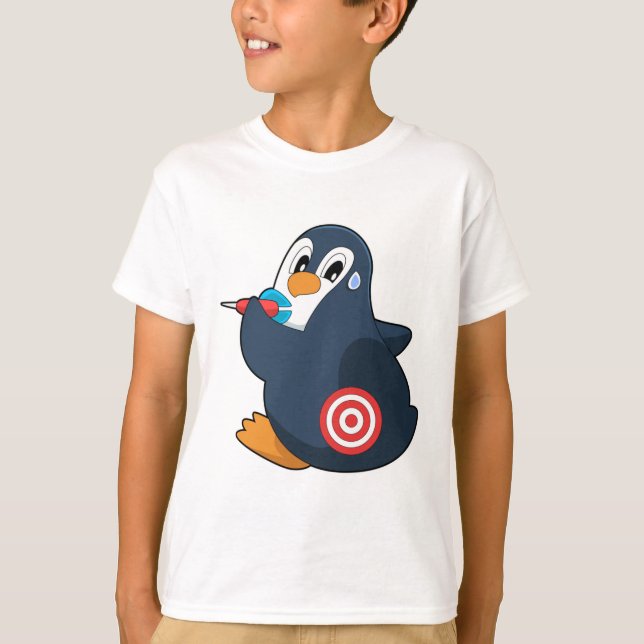Penguin Darts Dartboard T Shirt (Framsida)