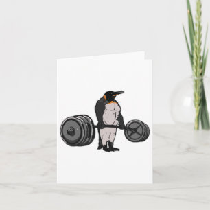 Penguin Deadlift Gym Weightlyftande Powerlift Kort